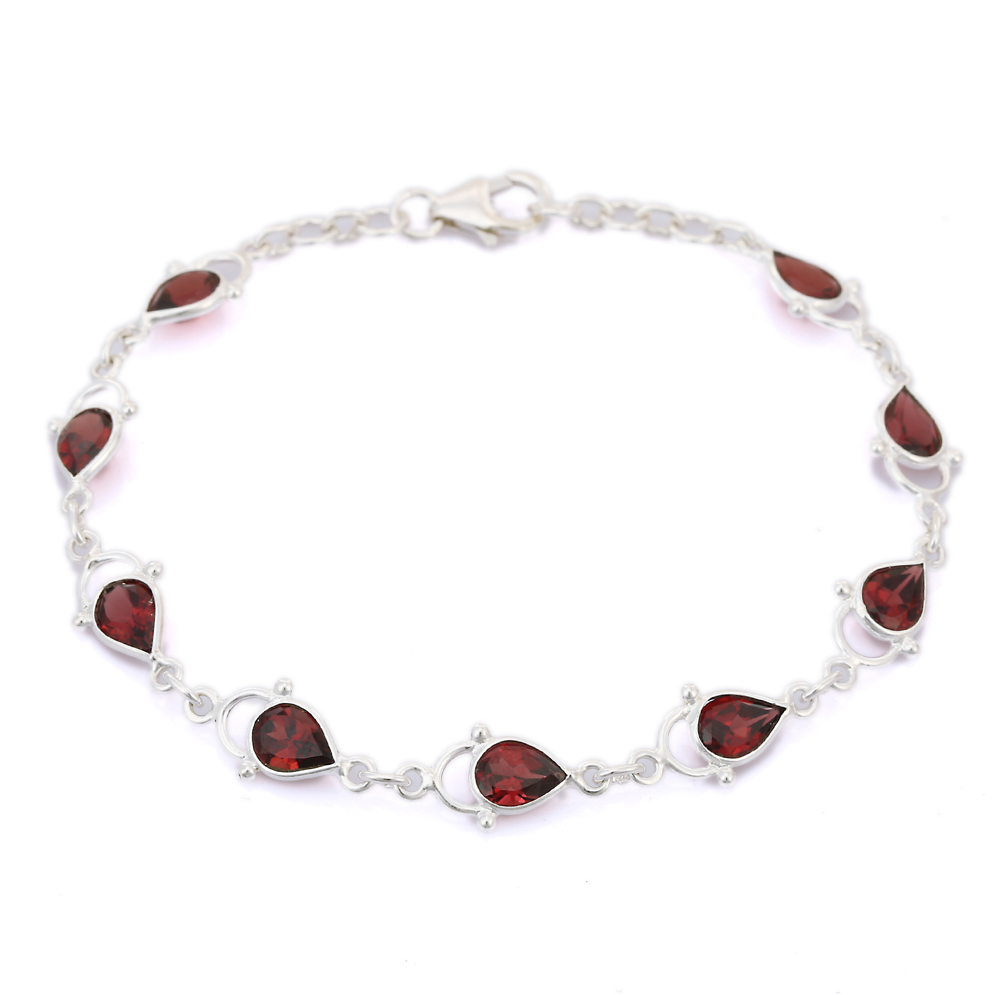 Onyx and Red Snakeskin Jasper 'Protected' Gemstone Beaded Bracelet